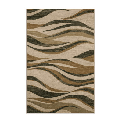 Tapis brun lavable à la machine