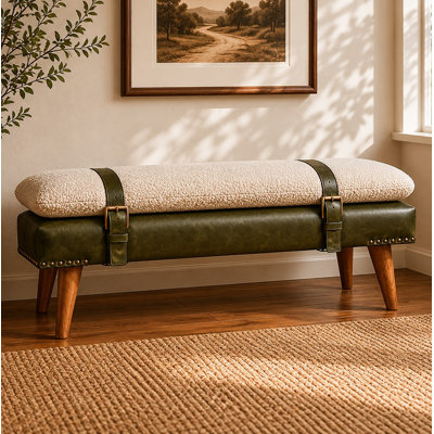 Boucle Upholstered Bench