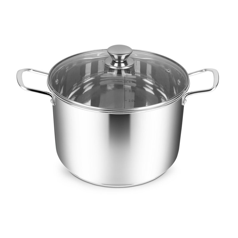 Stainless Steel Stock Pot with Lid, 7 L