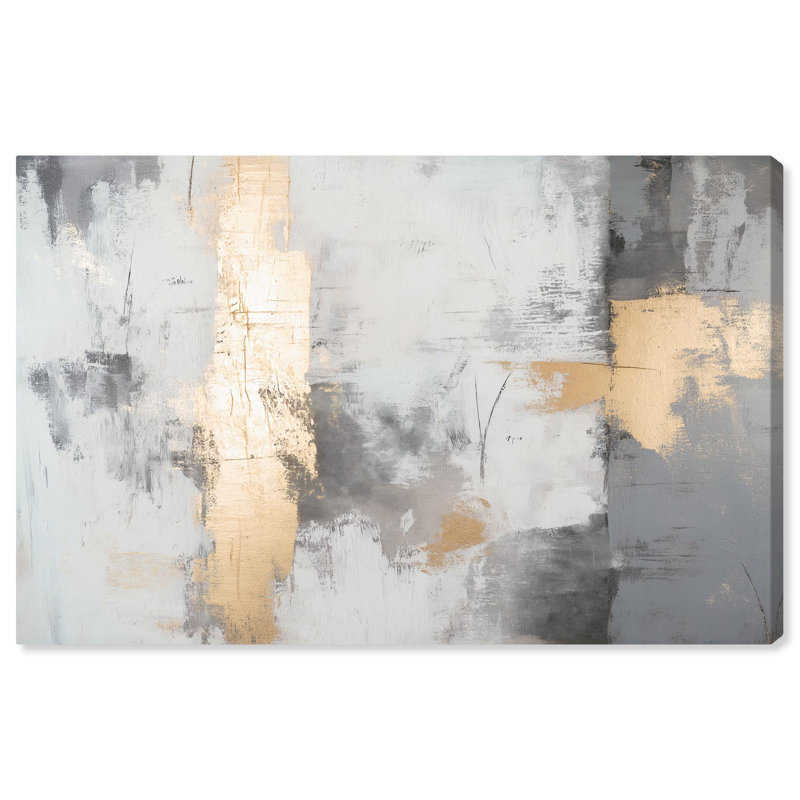 «Gilded Gray III», toile de luxe par Art Remedy, H 10 po x l 15 po, Toile tendue