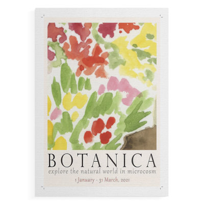 Botanica Exhibition Poster IV -Canvas Print Only - NOT FRAMED