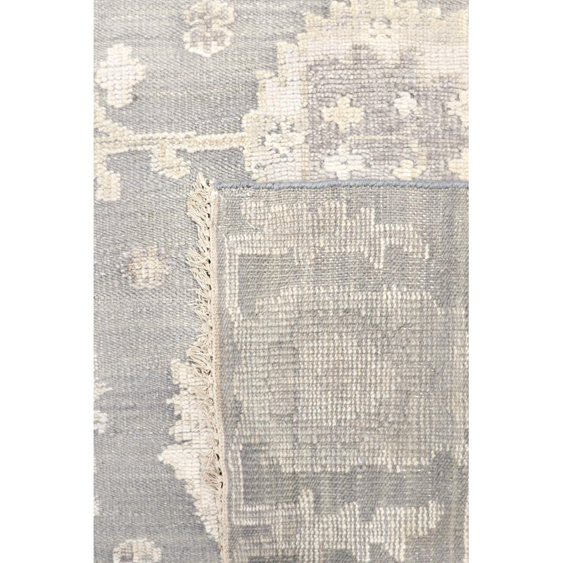 Oushak Hand Knotted Wool Oriental Area Rug in Gray/Wheat, Rectangle 8' x 10'