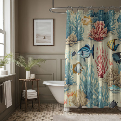 Rideau de douche standard 1 pièce Wave