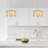 Vernonburg 2 Light Medium Pendant - Distressed Gold, Ivory Shade