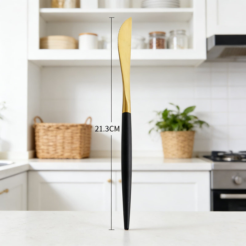 24 Piece Premium 304 Stainless Steel Cutlery Set, Steak Knife Fork And Spoon For Home Dining, Restaurant, And Hotel Use