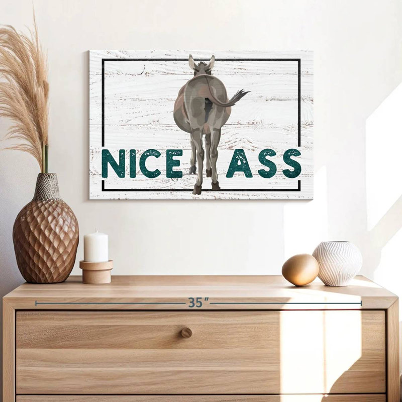 " Funny Nice Ass " by TimberType Studio, 16" H x 24" W x 1.25" D