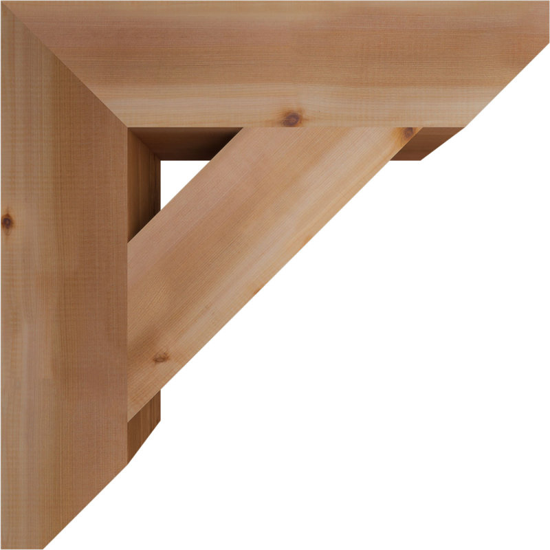 Support traditionnel en bois rustique à lattes, Cèdre rouge, H 26 po x l 5,5 po x P 26 po