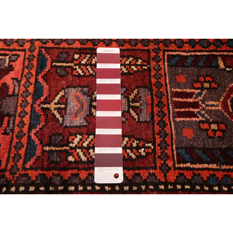 Tapis rouge rétro Kayseri 4 pi 11 po x 9 pi 7 po