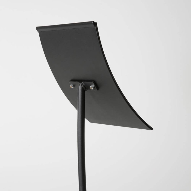 Porte-dépliant à piédestal, Noir, H 12,20 po x l 9,68 po x P 9,68 po
