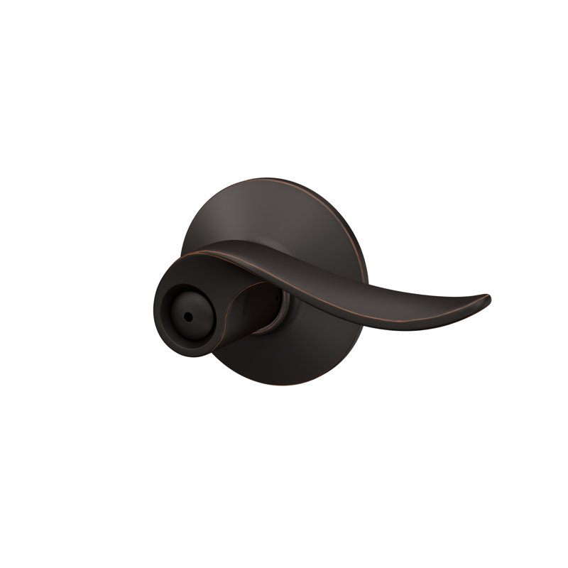 Sacramento Privacy Door Lever with Rosette, Aged Bronze