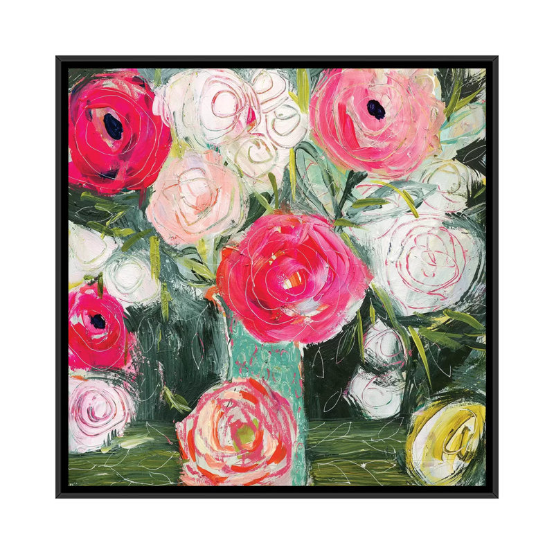 « nous sommes one », reproduction d’impression sur toile, H 26 po x l 26 po x P 1,5 po, Toile avec cadre noir, Pas de tapis