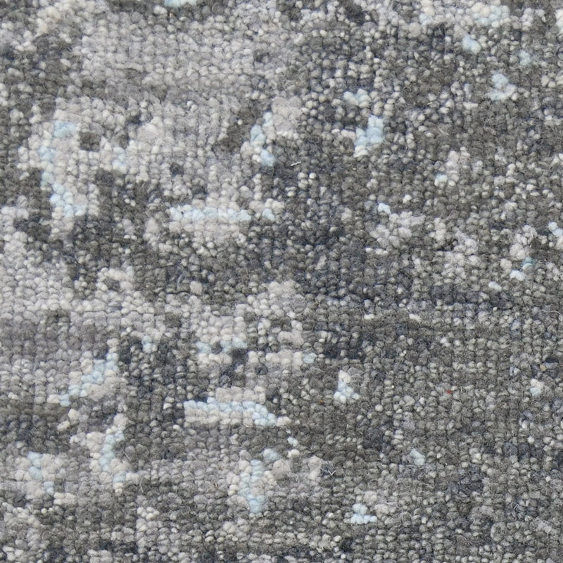 Nuit Arabe Wool Geometric Area Rug in Silver, Rectangle 10' x 14'