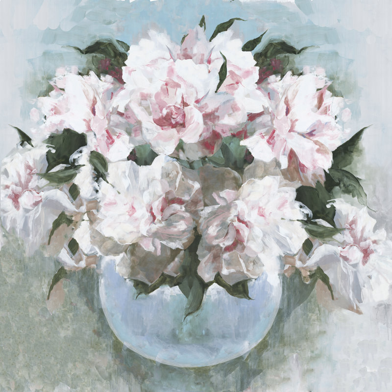 Bowl Of Flowers - Wrapped Canvas Painting, 30cm H x 30cm W x 3.8cm D