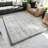  Japanese Floor Mattress Futon Mattress Queen Size, 4" Thicken Roll Up Tatami Mat 100% Cotton Washable Cover, Portable & Foldable Floor Bed Mattress for Sleeping, Dormitory, Adult Kids, Gray-1800054125
