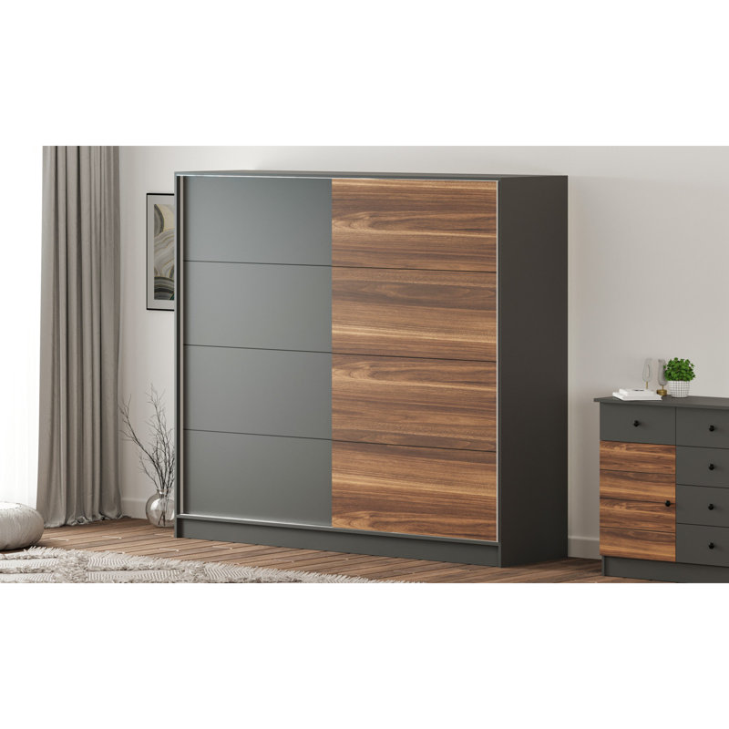 Jennavi 2 Door Manufactured Wood Wardrobe