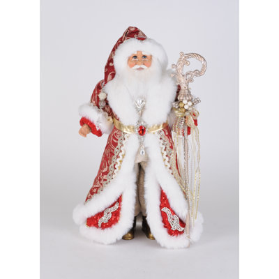 Lighted Crimson Royale Santa