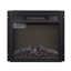 Foyer électrique 18 po 1400 W 120 V, flammes réalistes, verre trempé noir, 3 intensités de flamme, foyer de décoration intérieure, télécommande, unité de chauffage écoénergétique