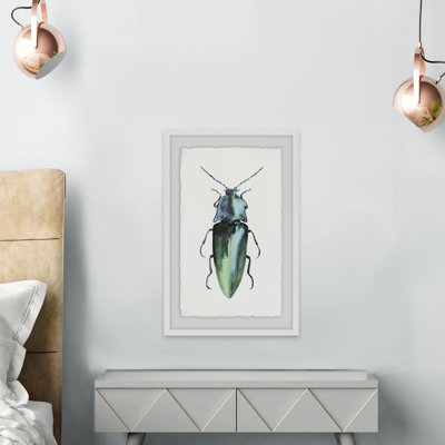 " Pointy Green Bug " Painting Print