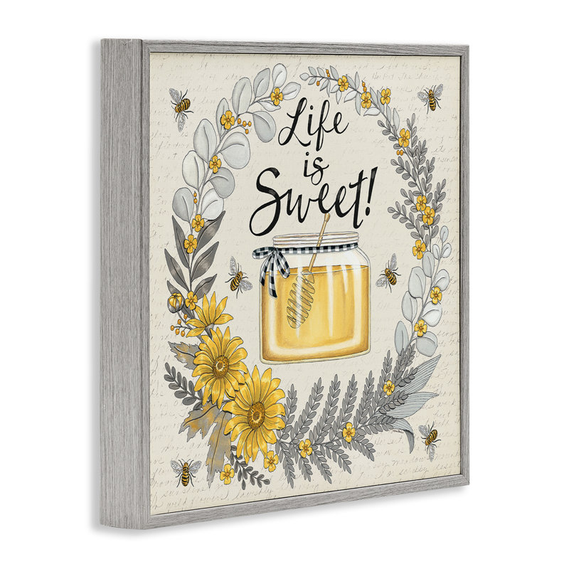 «Life Is Sweet Wreath», estampe numérique par Deb Strain, Estampe numérique Farmhouse, H 12 po x l 12 po