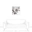 Fleur grise peinte, reproduction d'art sur toile tendue