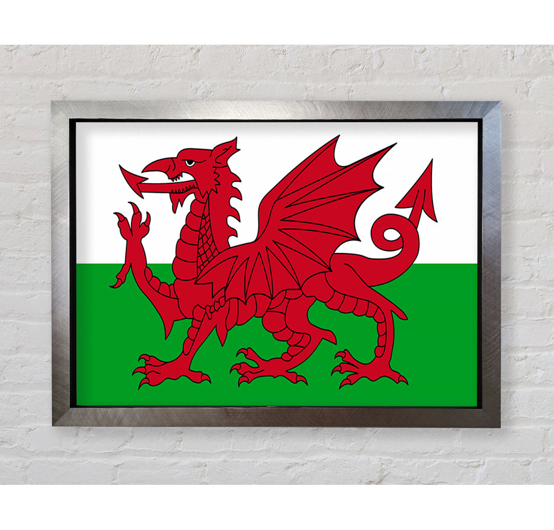 Welsh Dragon 1 Gerahmter Druck Wandkunst