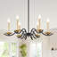 Lustre traditionnel style bougie 6 lumières Îleigh