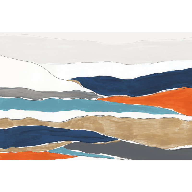 Orange Rolling Hills II - impression sur toile tendue, H 8 po x l 12 po