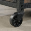 Caisson à dossiers brun avec finition, compartiment inférieur verrouillable et mobilité, construction compacte pour les petits espaces, espaces