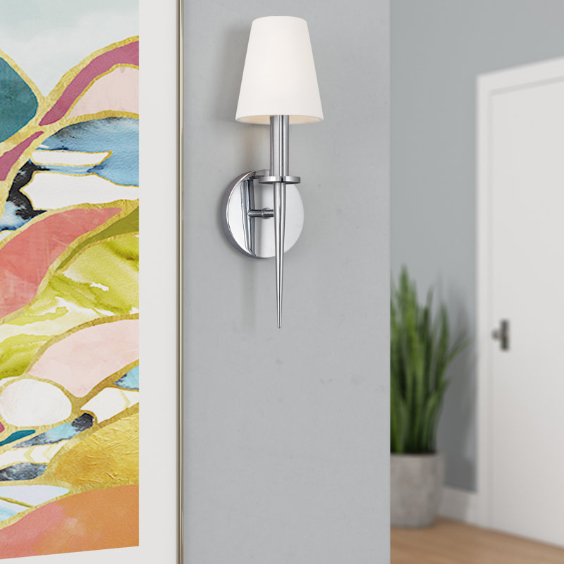 Luminaire mural 1 lumière Witten ADA, Chrome poli, H 14,5 po x l 4,25 po x P 3,95 po