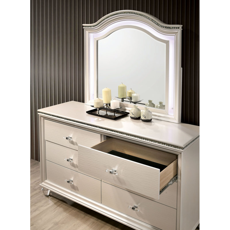 Commode double 6 tiroirs Sienna, Blanc