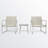 2-person Outdoor Conversation Set With PVC-coated polyester Chairs & Marble-look Table - 3-piece Patio Bistro Set For Small Spaces-1215533603