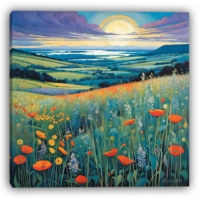 Radiant Valley Bloom – Wrapped Canvas Wall Art