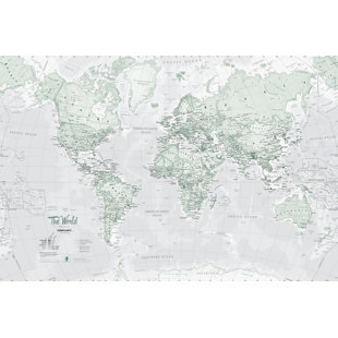 World Is Art Map - Wrapped Canvas Print