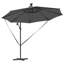 Umbrella with LED Strip Lights Polyester and Aluminium Outdoor Parasol-1633500824-1633500814