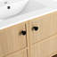 Meuble-lavabo de salle de bain autoportant en céramique, 30 po, contreplaqué chêne 30 po, finition durable-292558998