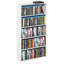 Tablette pour DVD Malbon, support pour CD à 5 niveaux, tablette multimédia avec tablette ouverte, 7 x 24 x 44, pour le salon, la chambre à coucher, le bureau personnel, blanc-1600845672