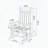 Oversized HDPE Rocking Chair with Wood Texture-1297838004