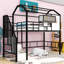 Lit mezzanine simple en métal avec toit-1306863267