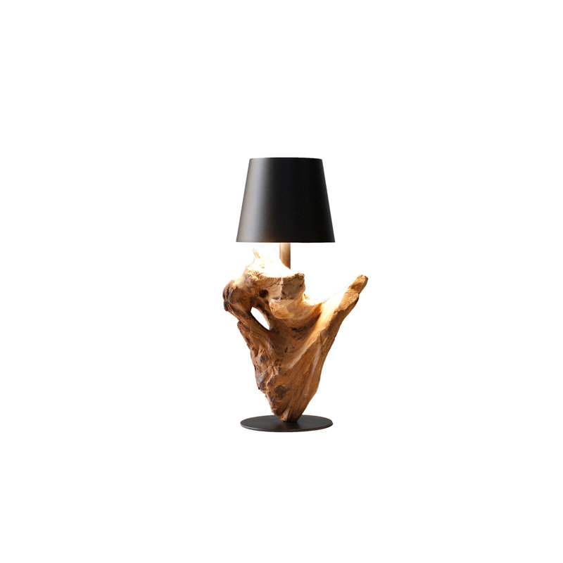 Hartste 29cm Brown Standard Table Lamp, Black