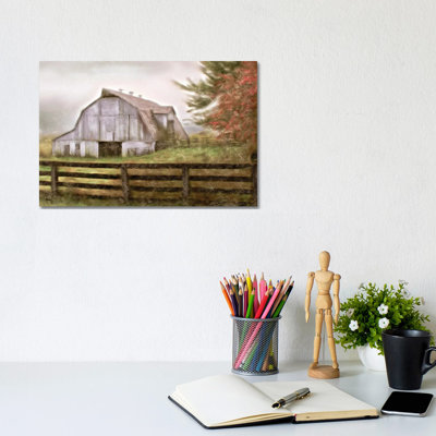 Rustic Barn - reproduction d'art murale - toile tendue