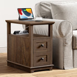 Ayame 2 - Drawer End Table With Storage and Fast Charging Station