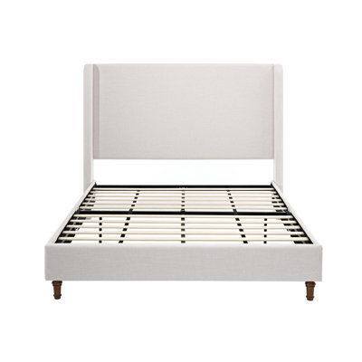 Albree Hoppe Modern Upholstered Platform Bed With Wingback Headboard by Latitude Run
