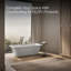 Volute 63 po X 28 3/8 po Baignoire autoportante avec base