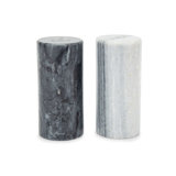 Fox Run Brands Brands White and Black Marble Salt and Pepper Shaker Set, Set of 2