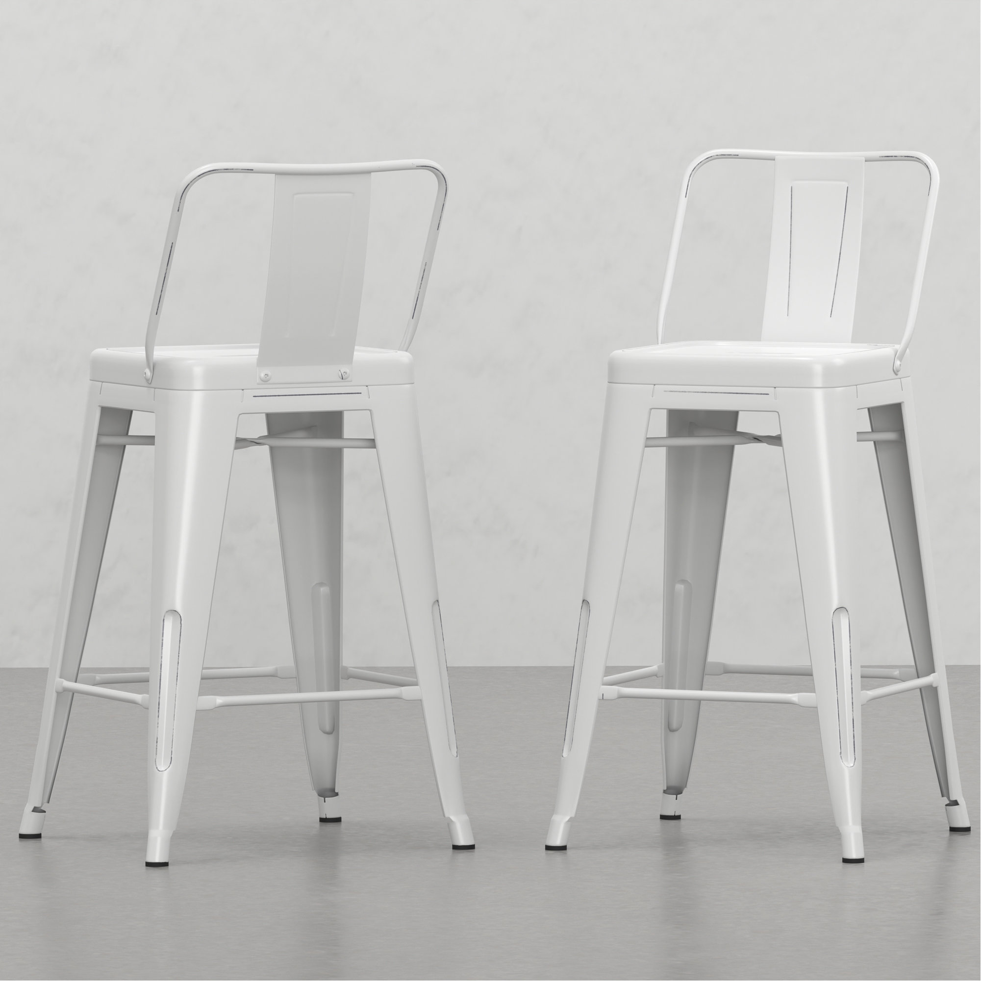 Red Barrel Studio® 24 Inch Metal Counter Height Stool (Set Of 2) | Wayfair