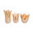 Ruffled Sculptural Glass Vase for Table Home Decor - Modern Tall Flower Vase Accent for Living Room or Tabletop Styling - Tan-106599676-106599675