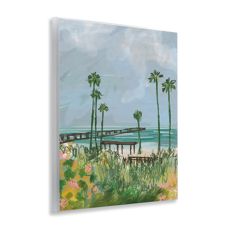 «Palm Trees Dock Scene» par Jan Weiss