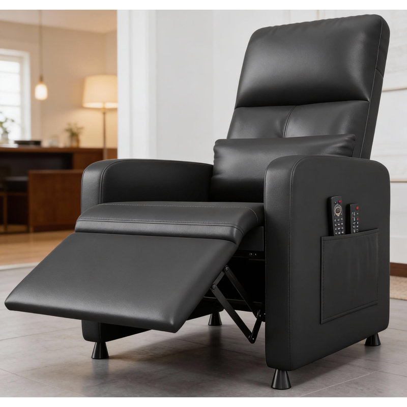 Fauteuil inclinable électrique avec siège rembourré, Noir