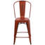 Commercial Grade Distressed Metal Indoor-Outdoor Counter Height Stool with Back-1728823598-1728823569