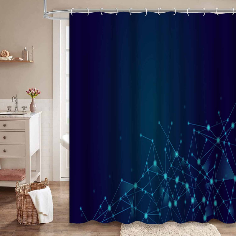 Rideau de douche à 12 crochets Creative, L 72 po x l 84 po
